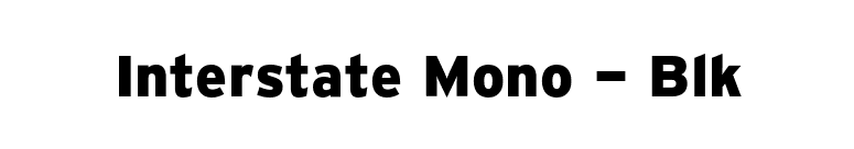 Interstate Mono - Blk font preview