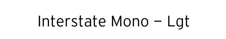 Interstate Mono - Lgt font preview