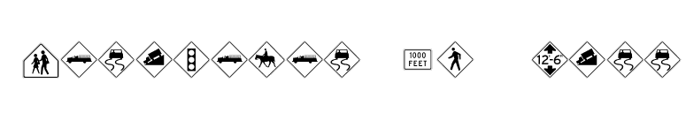 Interstate Pi Three font preview