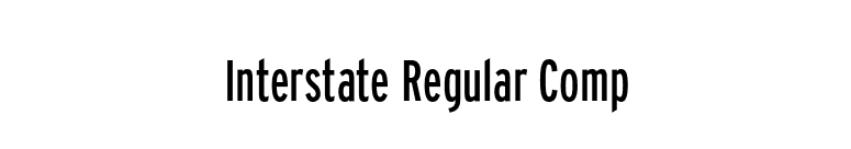 Interstate Regular Comp font preview