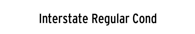 Interstate Regular Cond font preview