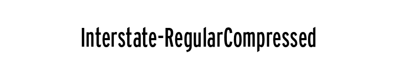 Interstate-RegularCompressed font preview