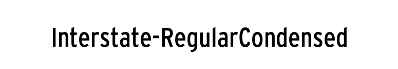 Interstate-RegularCondensed font preview