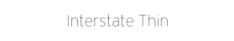 Interstate Thin font preview