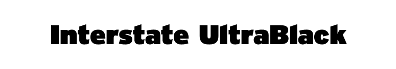 Interstate UltraBlack font preview