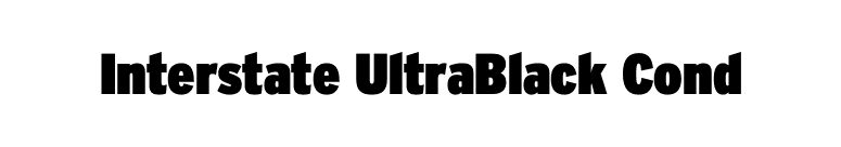 Interstate UltraBlack Cond font preview