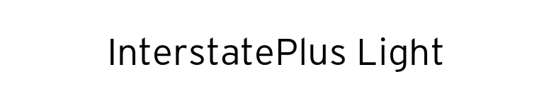 InterstatePlus Light font preview