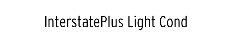 InterstatePlus Light Cond font preview