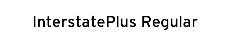 InterstatePlus Regular font preview
