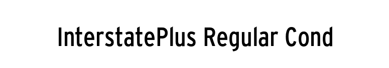 InterstatePlus Regular Cond font preview