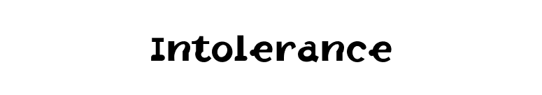 Intolerance font preview