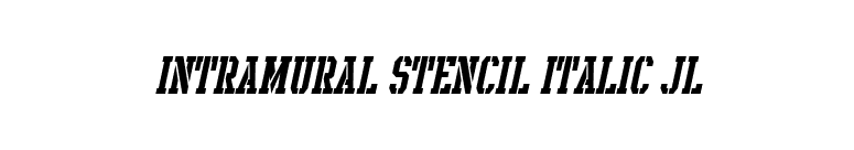 Intramural Stencil Italic JL font preview