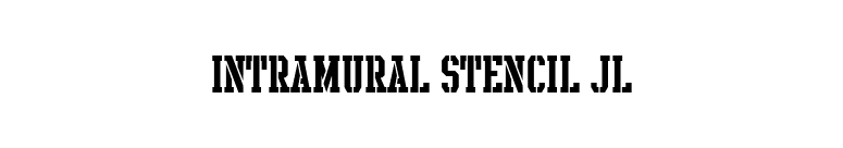 Intramural Stencil JL font preview