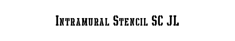 Intramural Stencil SC JL font preview