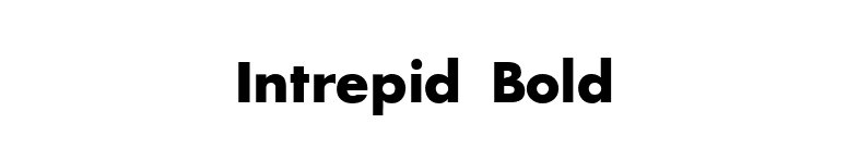 Intrepid Bold font preview