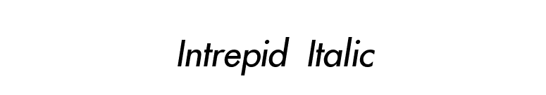 Intrepid Italic font preview