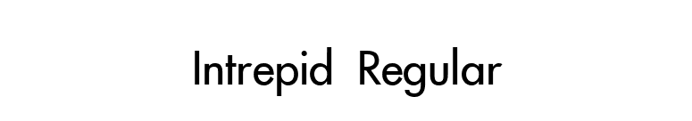 Intrepid Regular font preview