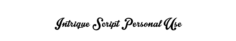 Intrique Script Personal Use font preview