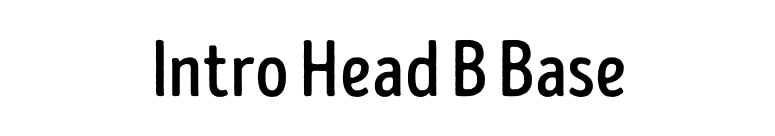 Intro Head B Base font preview