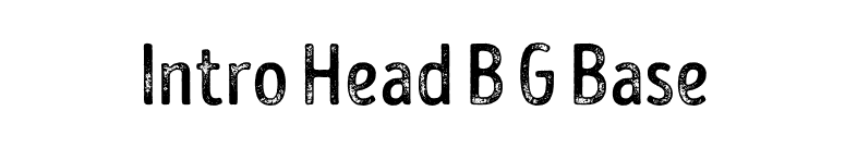 Intro Head B G Base font preview