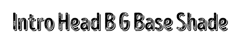 Intro Head B G Base Shade font preview