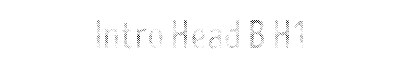 Intro Head B H1 font preview