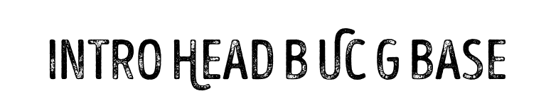 Intro Head B UC G Base font preview