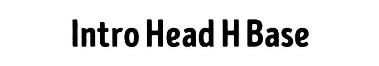 Intro Head H Base font preview