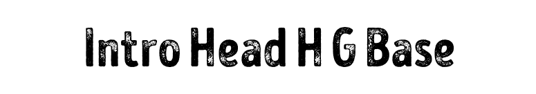 Intro Head H G Base font preview
