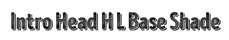 Intro Head H L Base Shade font preview