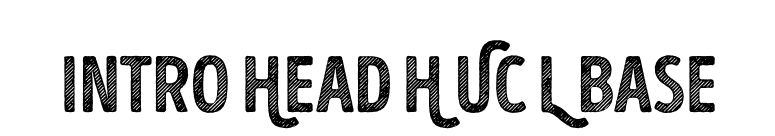 Intro Head H UC L Base font preview