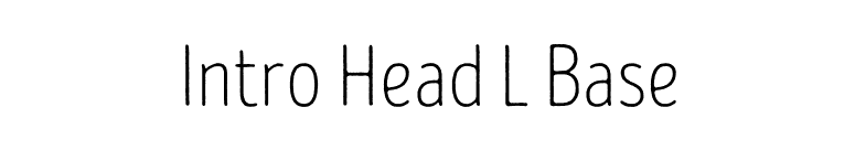 Intro Head L Base font preview