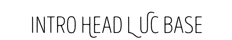 Intro Head L UC Base font preview