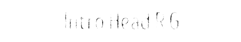 Intro Head R G font preview