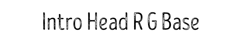 Intro Head R G Base font preview