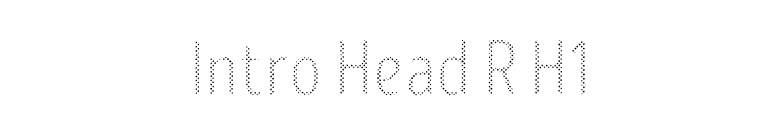Intro Head R H1 font preview