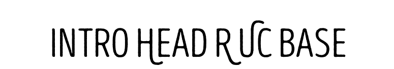 Intro Head R UC Base font preview