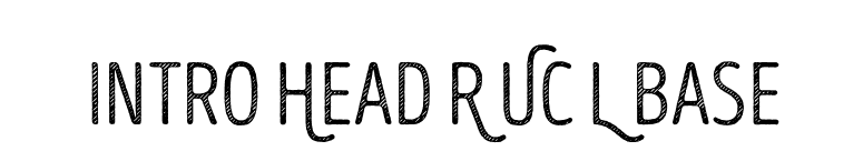 Intro Head R UC L Base font preview