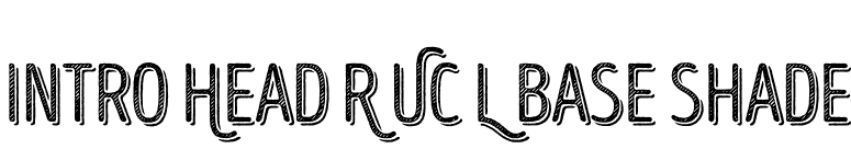 Intro Head R UC L Base Shade font preview