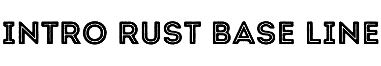 Intro Rust Base Line font preview