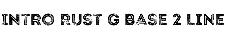 Intro Rust G Base 2 Line font preview
