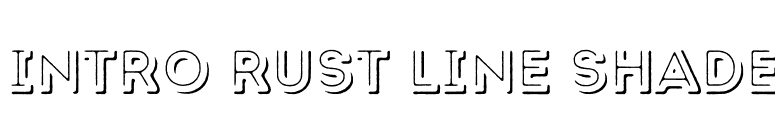 Intro Rust Line Shade font preview