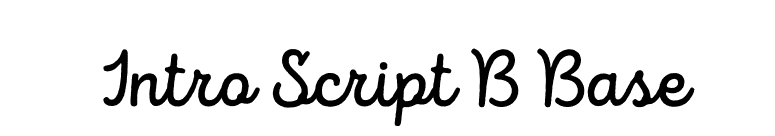 Intro Script B Base font preview