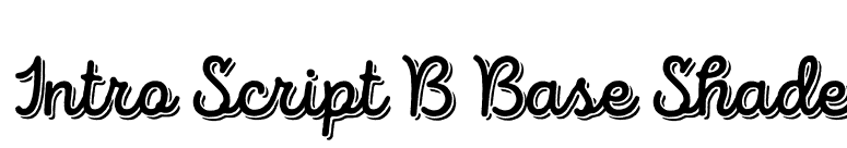Intro Script B Base Shade font preview