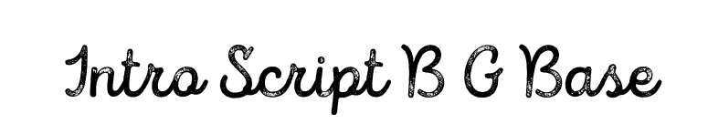 Intro Script B G Base font preview