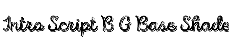 Intro Script B G Base Shade font preview
