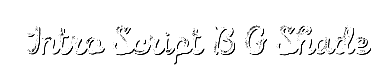 Intro Script B G Shade font preview
