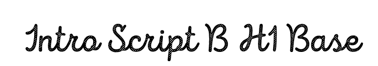 Intro Script B H1 Base font preview