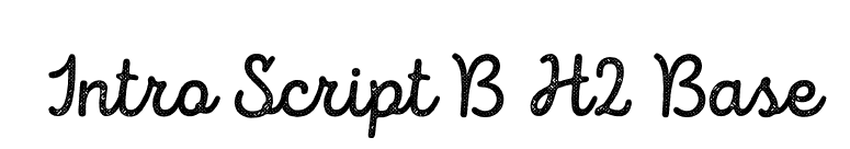 Intro Script B H2 Base font preview