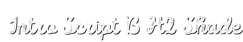 Intro Script B H2 Shade font preview